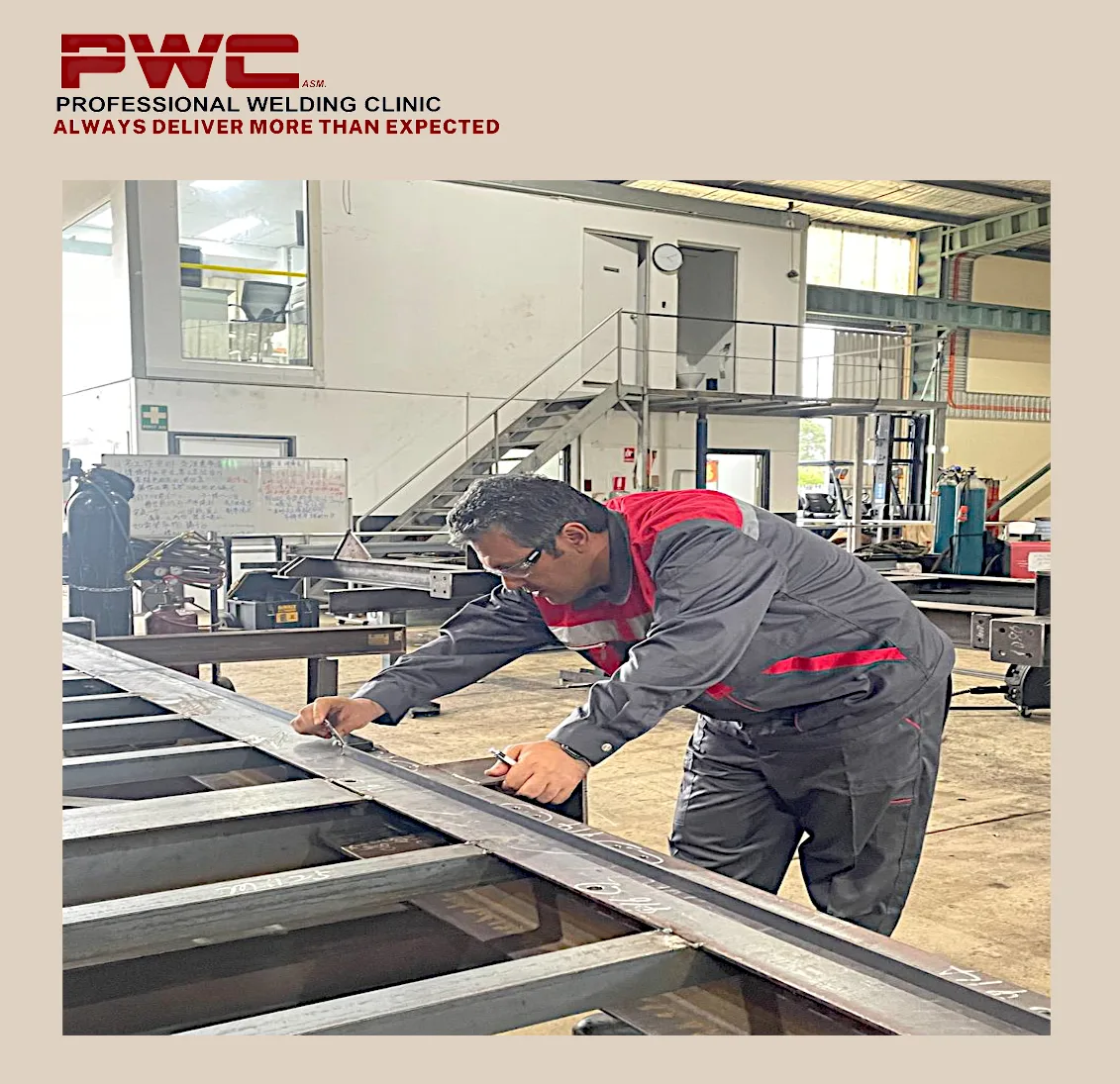 Dimensional and weld inspection on fabricated steel.